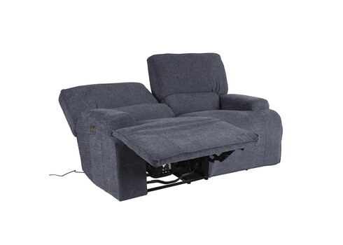 Diivan MARCUS 2-kohaline elektriline recliner 160x99xH96,5cm, hallikas-sinine