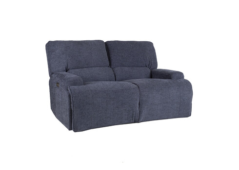 Diivan MARCUS 2-kohaline elektriline recliner 160x99xH96,5cm, hallikas-sinine