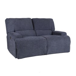 Diivan MARCUS 2-kohaline elektriline recliner 160x99xH96,5cm, hallikas-sinine