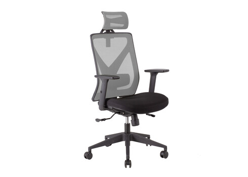 Töötool MIKE 64x65xH110-120cm, must/hall