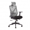 Töötool MIKE 64x65xH110-120cm, must/hall
