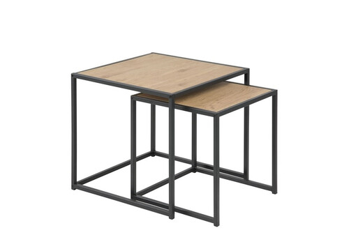 Diivanilaua komplekt SEAFORD 2tk, tamm/must