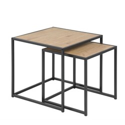 Diivanilaua komplekt SEAFORD 2tk, tamm/must