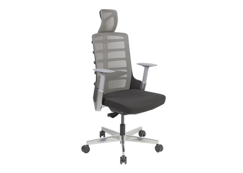 Töötool SPINELLY 70x70xH118-128cm, hall/must