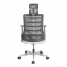 Töötool SPINELLY 70x70xH118-128cm, hall/must