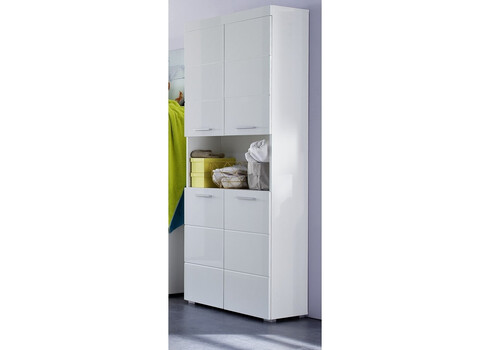 Vannitoakapp AMANDA valge kõrgläige / valge, 73x31xH190 cm