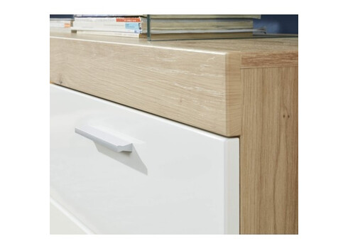 Jalatsikapp AMANDA valge läige / tamm, 91x38xH42 cm