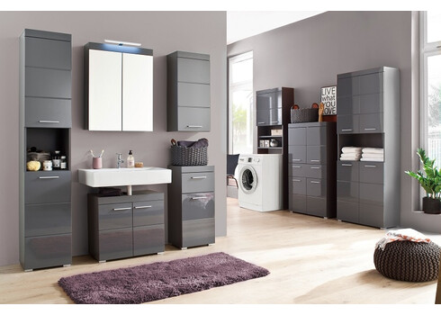 Peegelkapp AMANDA hall läige, 60x17xH77 cm LED