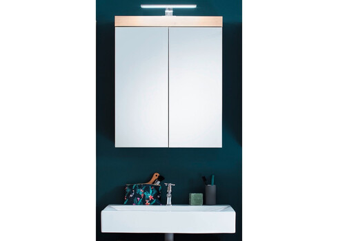 Peegelkapp AMANDA metsik tamm, 60x17xH77 cm LED