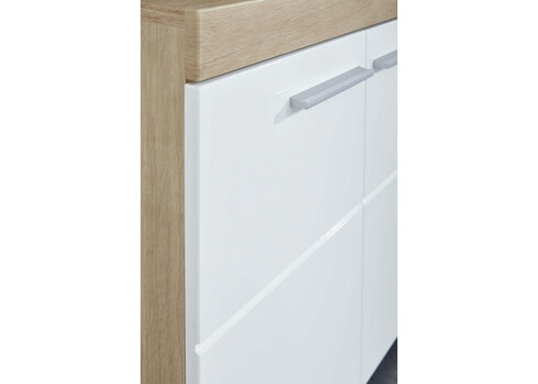 Vannitoamööbli komplekt AMANDA valge kõrgläige / tamm