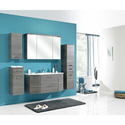 Vannitoamööbli komplekt + valamu ALIKA hall LED