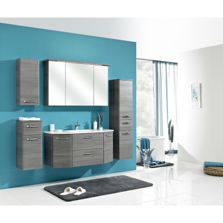 Vannitoamööbli komplekt + valamu ALIKA hall LED