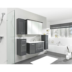 Vannitoamööbli komplekt VELO antratsiit läige LED