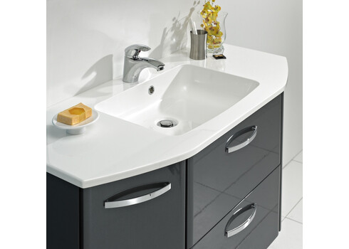 Vannitoamööbli komplekt VELO antratsiit läige LED