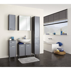 Vannitoamööbli komplekt VELO antratsiit läige LED