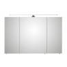 Peegelkapp BALU valge läige, 110x20xH70 cm LED