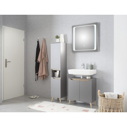 Vannitoamööbli komplekt CAPRI hall LED