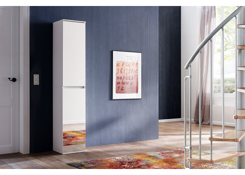 Esikukapp MIRROR valge, 37x34xH191 cm