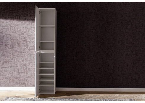 Esikukapp MIRROR valge, 37x34xH191 cm