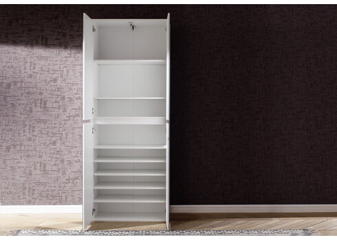 Esikukapp MIRROR valge, 74x34xH191 cm