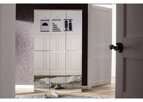 Esikukapp MIRROR valge, 111x34xH191 cm