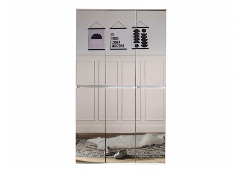 Esikukapp MIRROR valge, 111x34xH191 cm