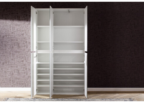 Esikukapp MIRROR valge, 111x34xH191 cm