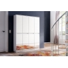 Esikukapp MIRROR valge, 148x34xH191 cm