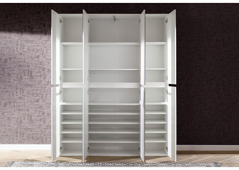 Esikukapp MIRROR valge, 148x34xH191 cm