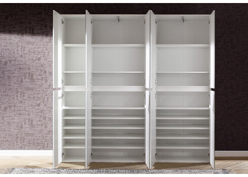 Esikukapp MIRROR valge, 185x34xH191 cm