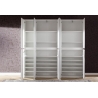 Esikukapp MIRROR valge, 185x34xH191 cm