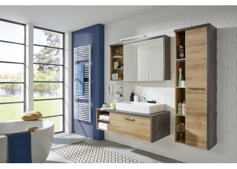 Vannitoakapp Bay tamm / hall, 123x18xH71 cm