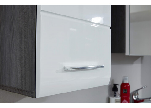 Vannitoamööbli komplekt LINE hall / valge läige LED