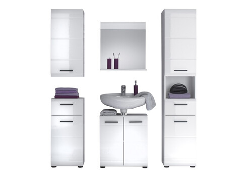 Vannitoakapp SKIN valge läige, 30x31xH182 cm