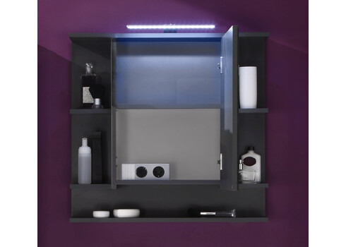 Peegelkapp TETIS valge / hall, 72x20xH76 cm LED