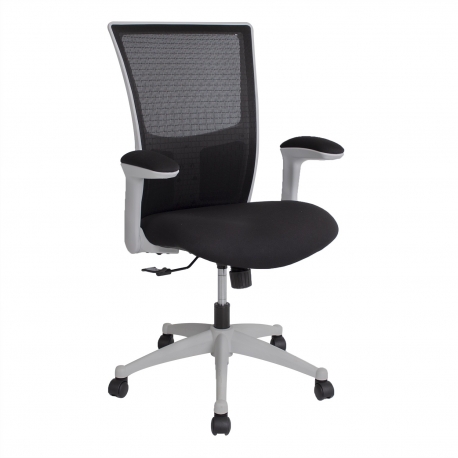Töötool LUMINA 68x58,5xH103-113cm, must/hall