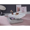 Diivanilaud TRENDTEAM valge / hall, 70x70xH35 cm