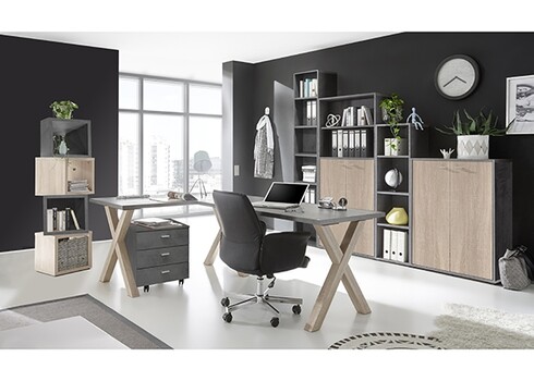 Riiul MISTER OFFICE grafiithall, 41x36xH145 cm