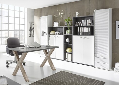 Riiul MISTER OFFICE grafiithall, 41x36xH109 cm