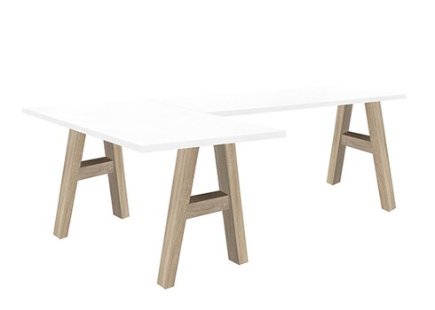 Kinnitatav kirjutuslaud MISTER OFFICE A mattvalge, 140x70xH75 cm