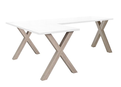 Kinnitatav kirjutuslaud MISTER OFFICE X mattvalge, 120x70xH75 cm