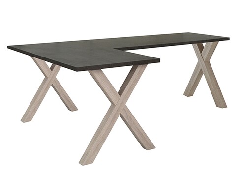 Kinnitatav kirjutuslaud MISTER OFFICE X grafiithall, 140x70xH75 cm