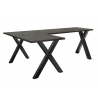 Kinnitatav kirjutuslaud MISTER OFFICE X grafiithall, 160x70xH75 cm