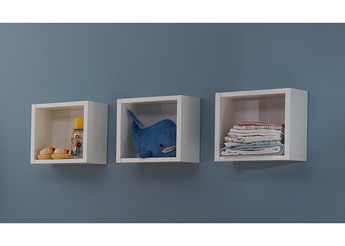 Seinariiulite komplekt ADELE mattvalge, 29x20xH29 cm