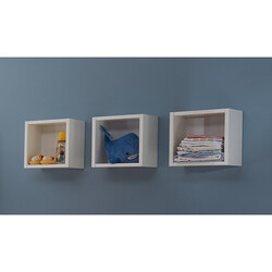 Seinariiulite komplekt ADELE mattvalge, 29x20xH29 cm