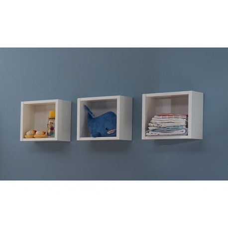 Seinariiulite komplekt ADELE mattvalge, 29x20xH29 cm