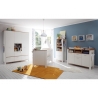 Riidekapp ADEELE mattvalge / tamm, 160x44xH195 cm