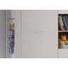 Riidekapp ADEELE mattvalge / tamm, 160x44xH195 cm