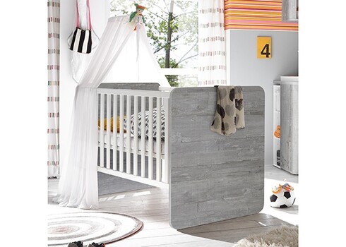 Beebivoodi FRIEDA mattvalge / hall puit, 78x144xH93 cm