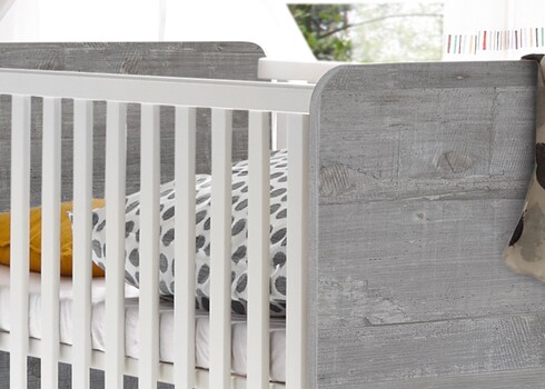 Beebivoodi FRIEDA mattvalge / hall puit, 78x144xH93 cm